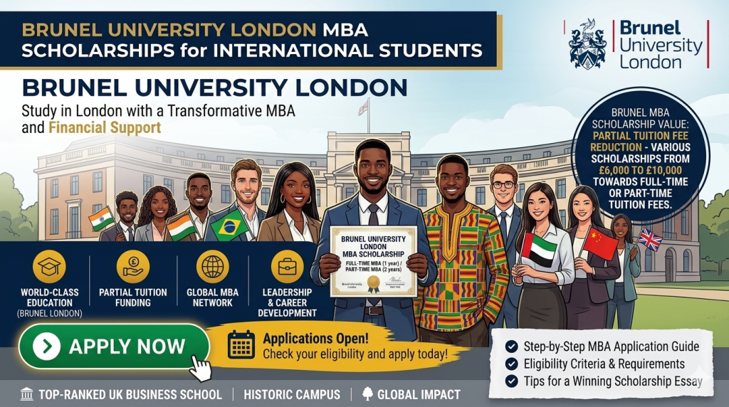 Brunel University London MBA Scholarships for International Students